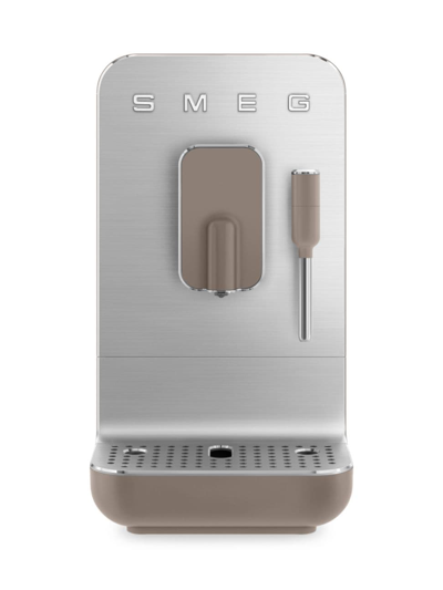 Shop Smeg Fully Automatic Espresso & Steamer Machine In Taupe
