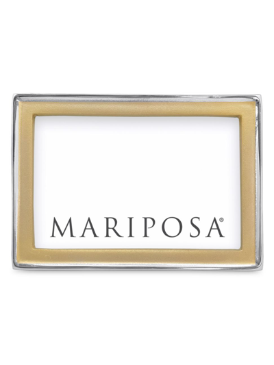 Shop Mariposa Signature 4'' X 6'' Enamel Frame In Gold