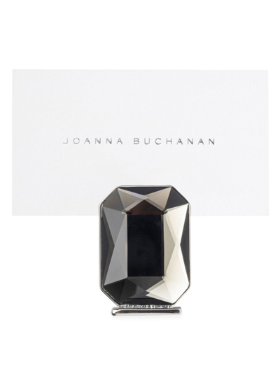 Shop Joanna Buchanan Single Gem Placecard Holder 2-piece Set In Grey