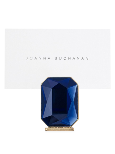 Shop Joanna Buchanan Single Gem Placecard Holder 2-piece Set In Navy