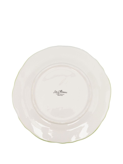 Shop Les-ottomans X Browns Floral-print Plates (set Of Four) In White