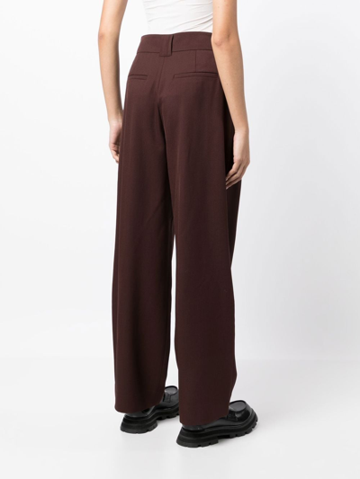 Shop Rejina Pyo Freya High-waist Trousers In Brown