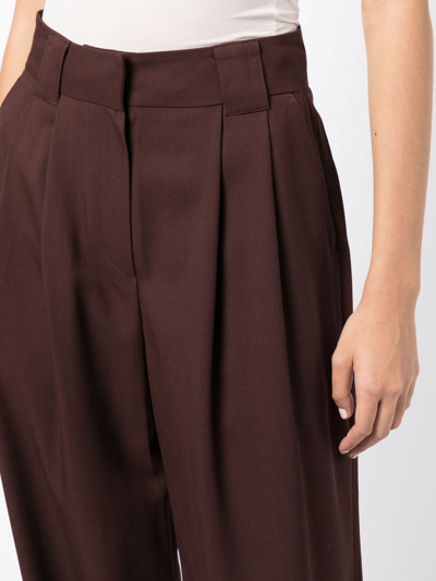 Shop Rejina Pyo Freya High-waist Trousers In Brown