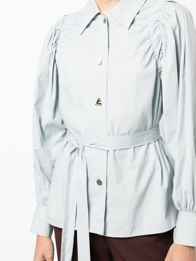 Rejina Pyo Peyton Tie-fastening Shirt In Blue