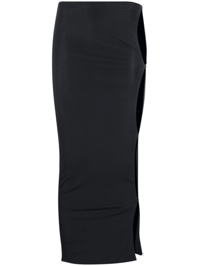 Shop Jade Cropper High-waisted Cut-out Skirt In Black