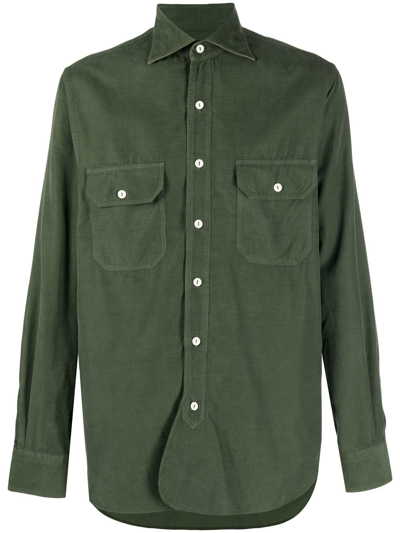 Shop Doppiaa Button-down Shirt In Green