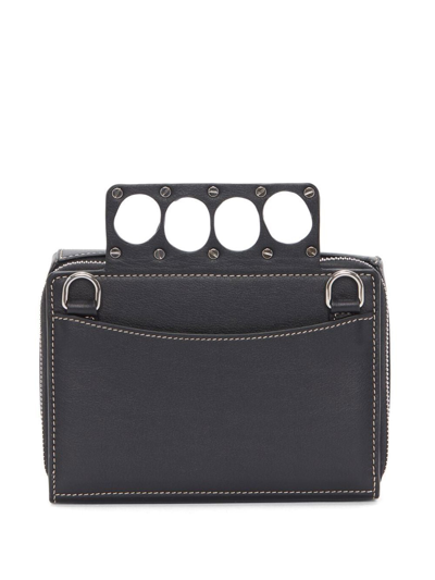 Shop Alexander Mcqueen Logo-lettering Leather Mini Bag In Black
