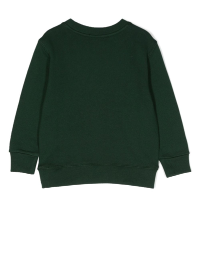 Shop Ralph Lauren Corduroy Appliqué-logo Sweatshirt In Green