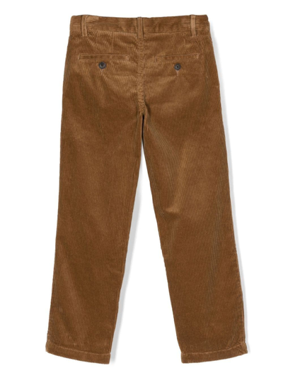 Shop Ralph Lauren Corduroy Straight-leg Trousers In Neutrals