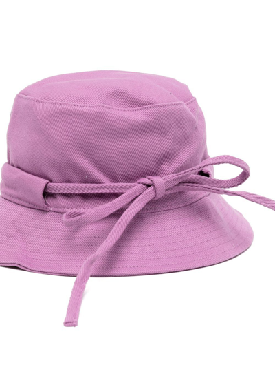Shop Jacquemus Le Bob Gadjo Bucket Hat In Purple