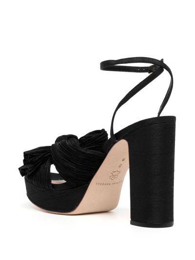 Shop Loeffler Randall Natalia Bow-detail Sandals In Black