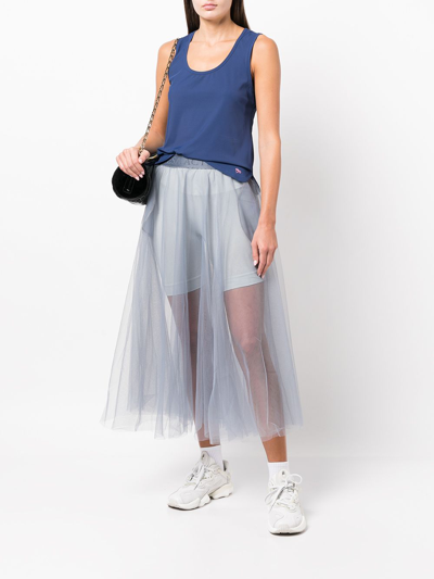 Shop Marchesa Helene Active Tank Top In Blue