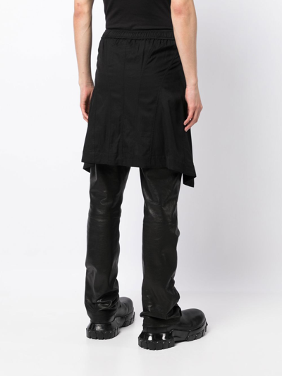 Shop Julius Skirt-layered Trousers In Black