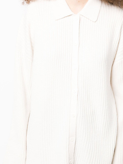 Shop Reformation Fantino Cashmere Collared Cardigan In White