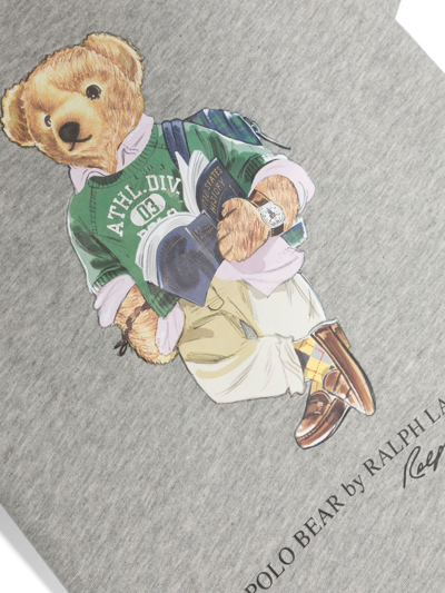 Shop Ralph Lauren Polo Bear Graphic-print T-shirt In Grey