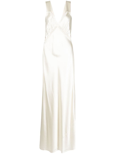 Shop Reformation Chania Lace-detail Maxi Dress In White