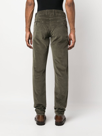 Shop Canali Straight-leg Trousers In Green