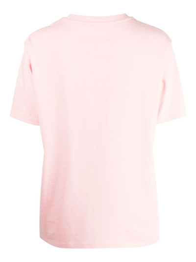 Shop Bapy By *a Bathing Ape® Short-sleeve Logo-plaque T-shirt In Pink