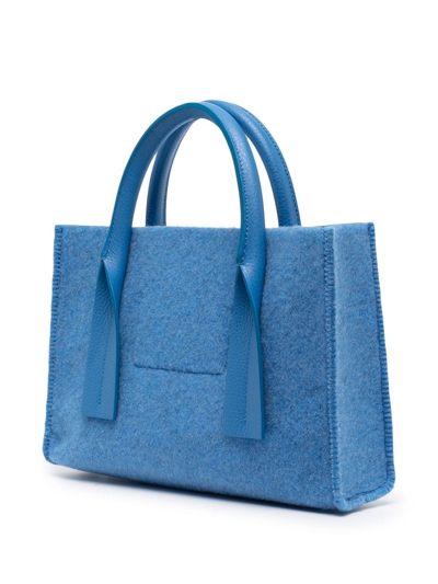 Shop Rejina Pyo Mini Monogram Tote Bag In Blue