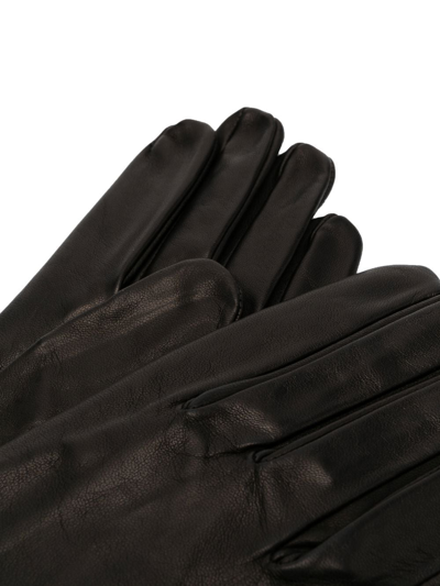 Ernest W Baker Press-stud Fastened Gloves In Black