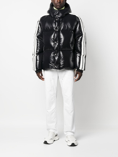 Khrisjoy Puff Track Striped Down-filled Jacket In Black