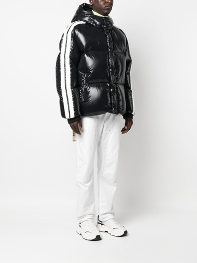 Khrisjoy Puff Track Striped Down-filled Jacket In Black