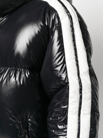 Khrisjoy Puff Track Striped Down-filled Jacket In Black