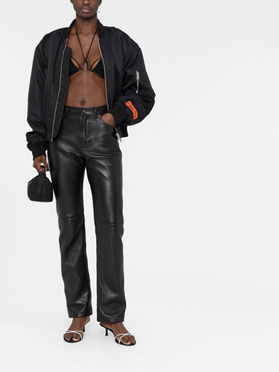 Nensi Dojaka Stretch Gabardine Angular Bra In Black
