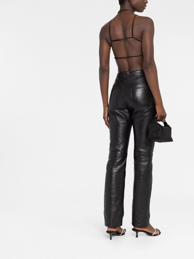 Nensi Dojaka Stretch Gabardine Angular Bra In Black