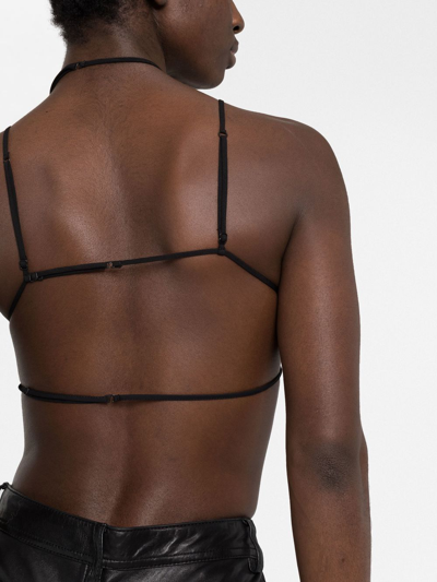 Nensi Dojaka Stretch Gabardine Angular Bra In Black