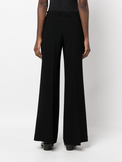 Shop Alberto Biani Flared Tailored-cut Trousers In Black