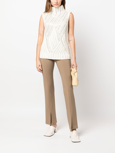 Ermanno Scervino Embellished Roll-neck Sweater In White
