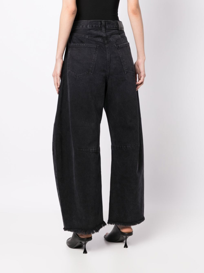 Shop Citizens Of Humanity Horseshoe Wide-leg Jeans In Black