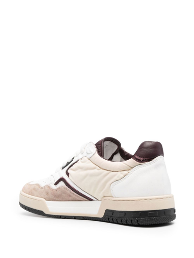 Shop Rhude Lace-up Logo-patch Sneakers In White