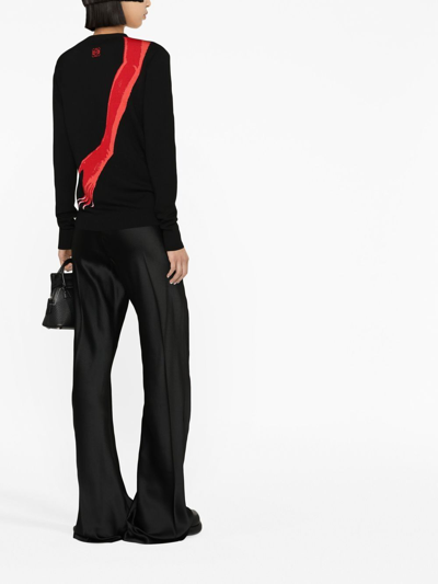 Maison Margiela High-rise Flare-leg Satin Trousers In Black