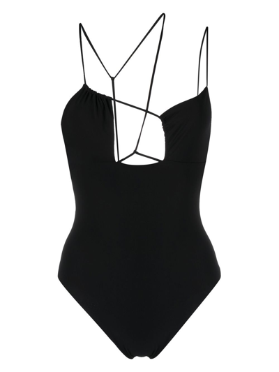 Nensi Dojaka Ssense Exclusive Black One-piece Swimsuit In 黑色