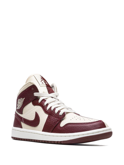 Shop Jordan Air  1 "split Cherrywood Red" Sneakers In White