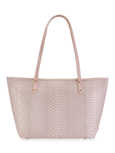 Shop Gigi New York Women's Zip Taylor Leather Tote In Nude