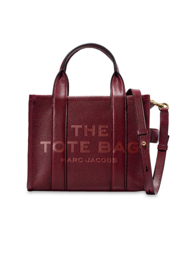 Shop Marc Jacobs Women's The Leather Mini Tote Bag In Chianti