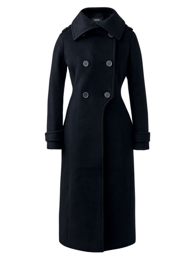 Shop Mackage Women's Elodie Military Coat In Black