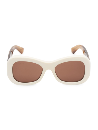 Shop Off-white Women's Pablo 54mm Square Sunglasses In White Brown
