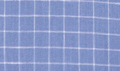 Shop Lorenzo Uomo Trim Fit Windowpane Dress Shirt In Slate Blue