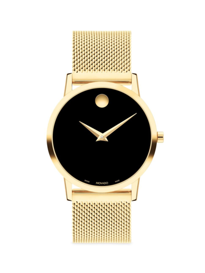Shop Movado Women's Museum Classic Goldtone Stainless Steel Watch In Yellow Gold