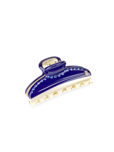 Shop Alexandre De Paris Women's Pince Vendome Eclat Hair Clip In Marine