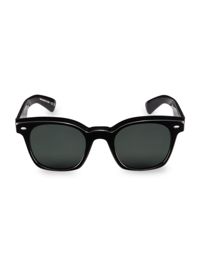 Shop Oliver Peoples Women's Merceaux 50mm Rectangle Sunglasses In Black