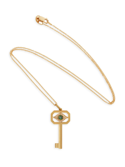Shop Ileana Makri Women's Evil Eye 18k Yellow Gold, Diamond & Multi-gemstone Pendant Necklace