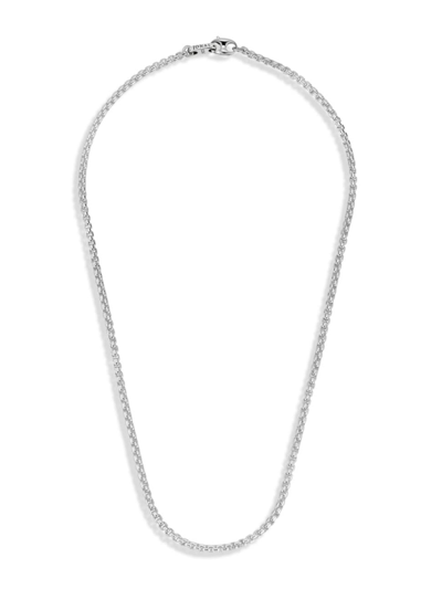 Shop Jonas Studio Men's 3.7mm Sterling Silver Box Chain Necklace