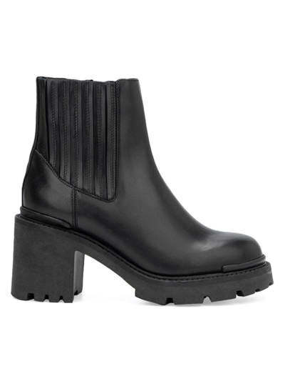 Shop Aquatalia Women's Vaira Leather Ankle Boots In Black