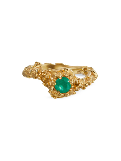 Shop Alighieri Women's 24k-gold-plated & Emerald Ring