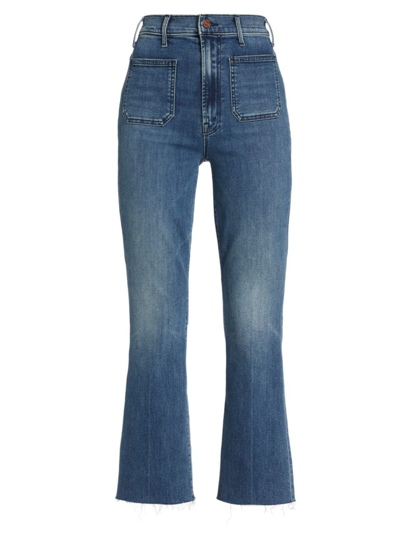 Shop Mother Women's Hustler Ankle Fray Flared Jeans In Out For The Evening